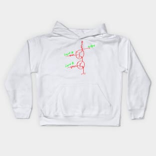 Transistor NAND gate electronic circuit Kids Hoodie